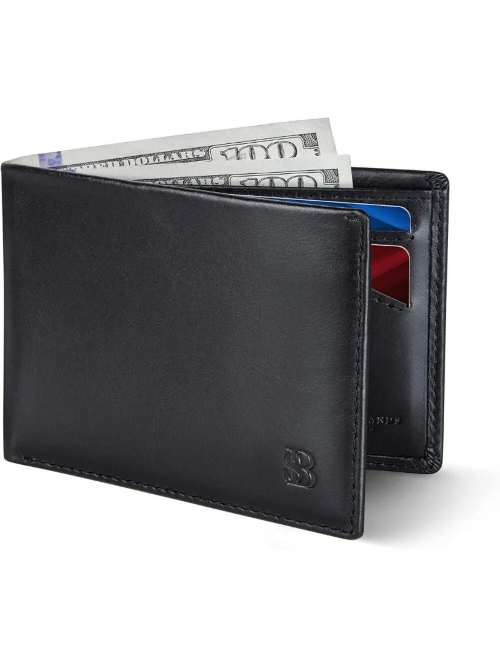 Slim Bifold Wallet for Men - RFID Blocking, Minimalist Front Pocket Design, Thin